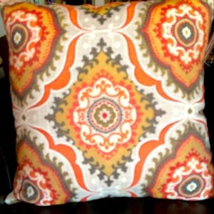 Pier 1 - Set of 2 Couch Pillows Different Print on Both Sides